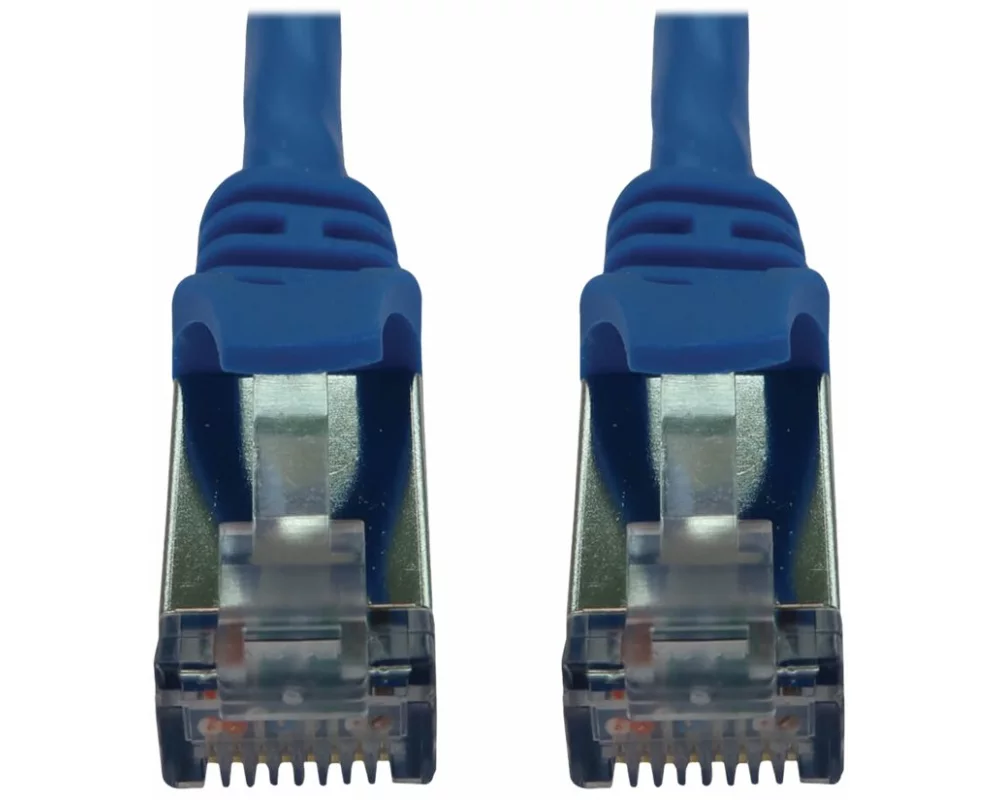 EATON TRIPPLITE Cat6a, 10G, Snagless, Shielded, Slim, STP Ethernet Cable, RJ45, M/M, PoE, Blue, 6 ft. 1.8m