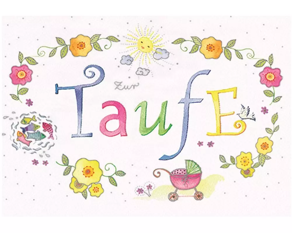 Cart Glückwunschkarte B6 zur Taufe