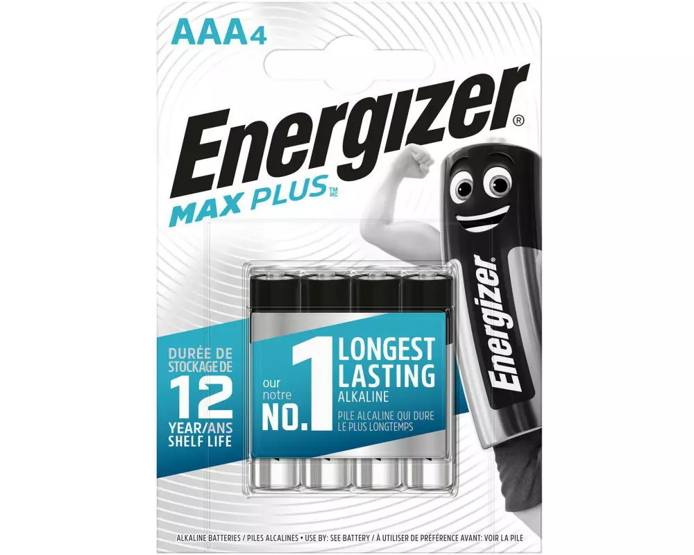 Energizer Batterie Max Plus AAA , 4 Stück