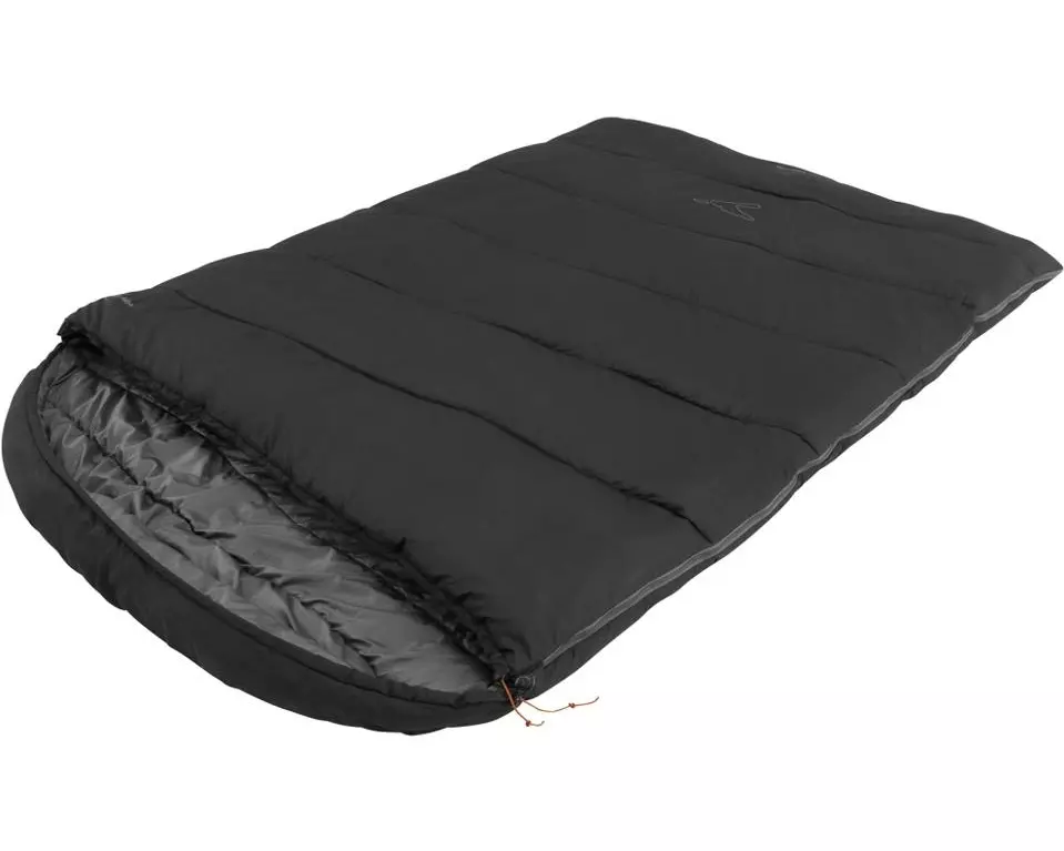 Easy Camp Schlafsack Raven Square Double 5 °C Polyester, Schwarz