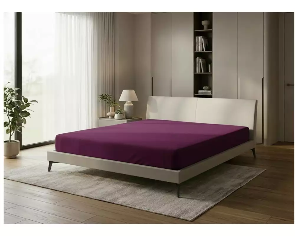 COCON Fixleintuch Jersey 140-160 x 200 cm, Burgunder