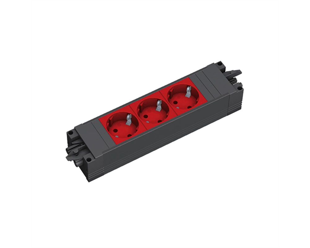 BACHMANN STEP BASE 3xCEE7/3 rt GST18, schwarz / rot
