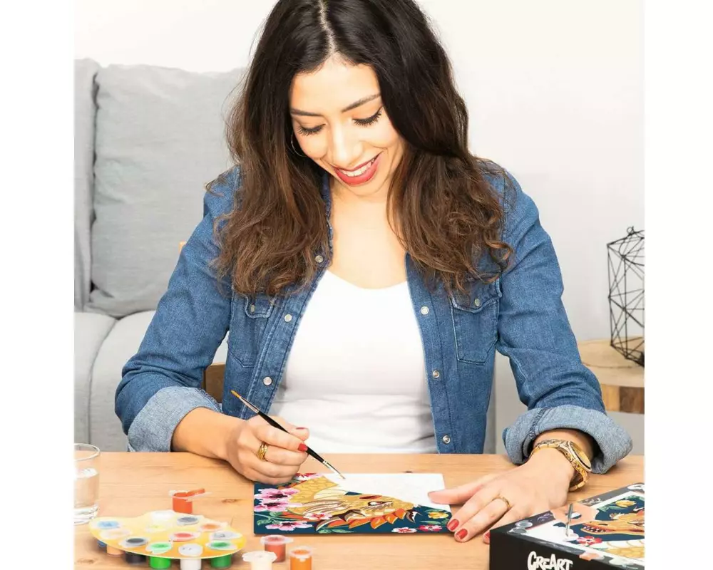 Ravensburger Malen nach Zahlen CreArt, Adults Trend – Feuerdrache Flora