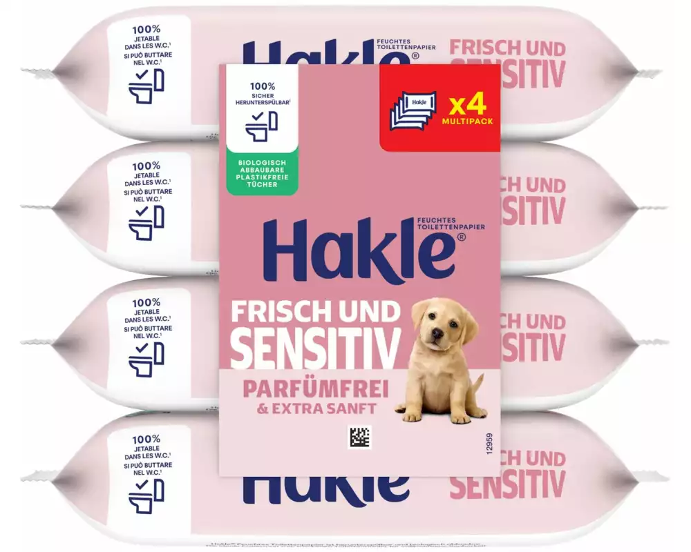 Hakle Feuchttücher Sensitive Sauberkeit 4 x 42 Stück