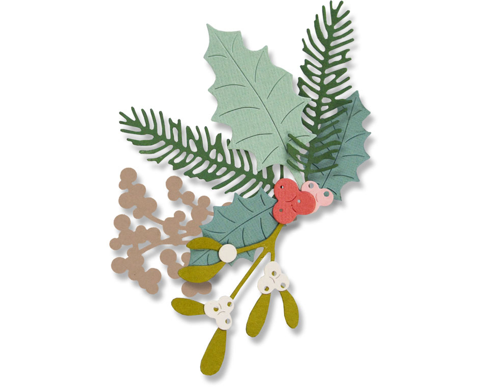 SIZZIX Stanzformen Winterlaub 662571 8er Set