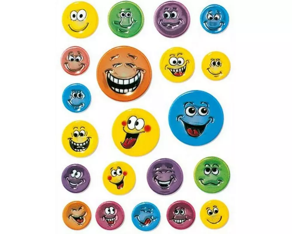 Herma Stickers MAGIC Smilie Kunststoff Gesichter geprägt