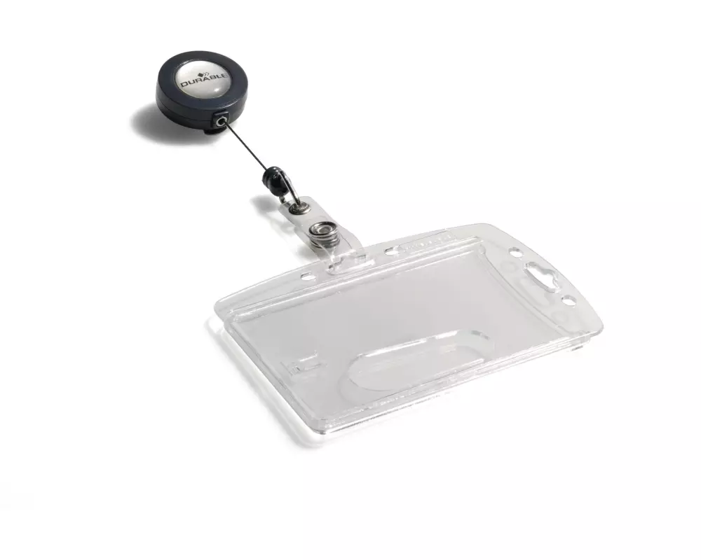 DURABLE Ausweishalter Hartbox mit Jojo für 1 Ausweis, 10 Stück