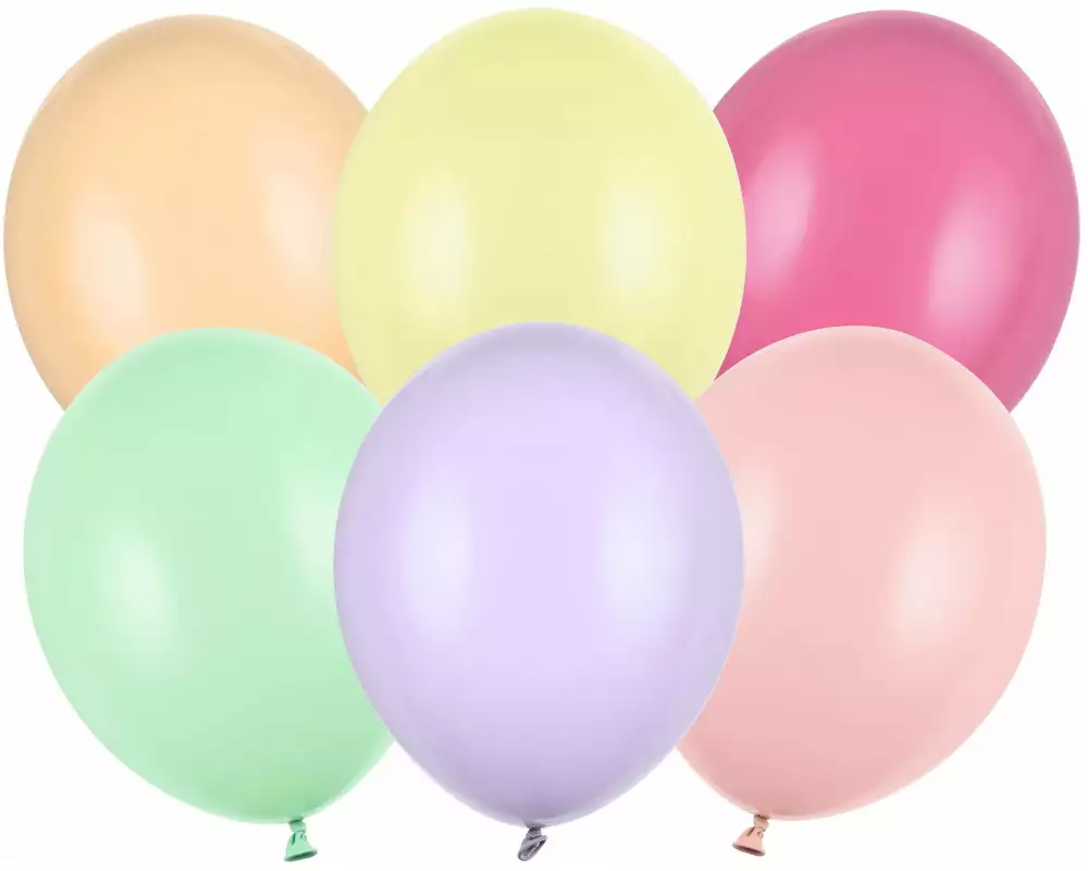 Partydeco Luftballon Uni Strong Pastel 10 Stück, Mehrfarbig, Ø 30 cm