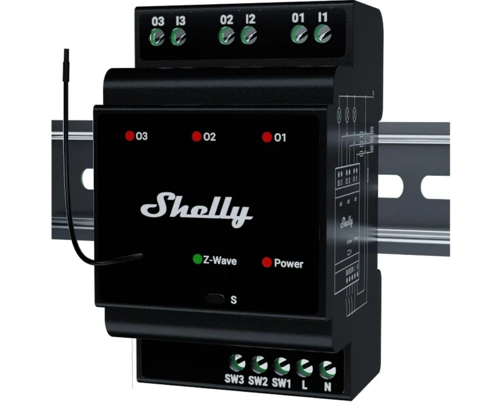 Shelly Funk-Schaltaktor Wave Pro 3 48 A