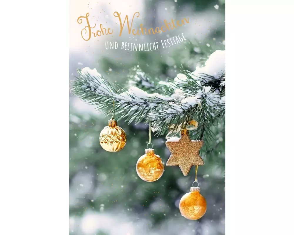 ABC Weihnachtskarte Frohe Weihnachten B6