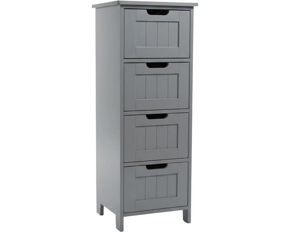 relaxdays Badezimmerregal 30 x 82 cm, Grau