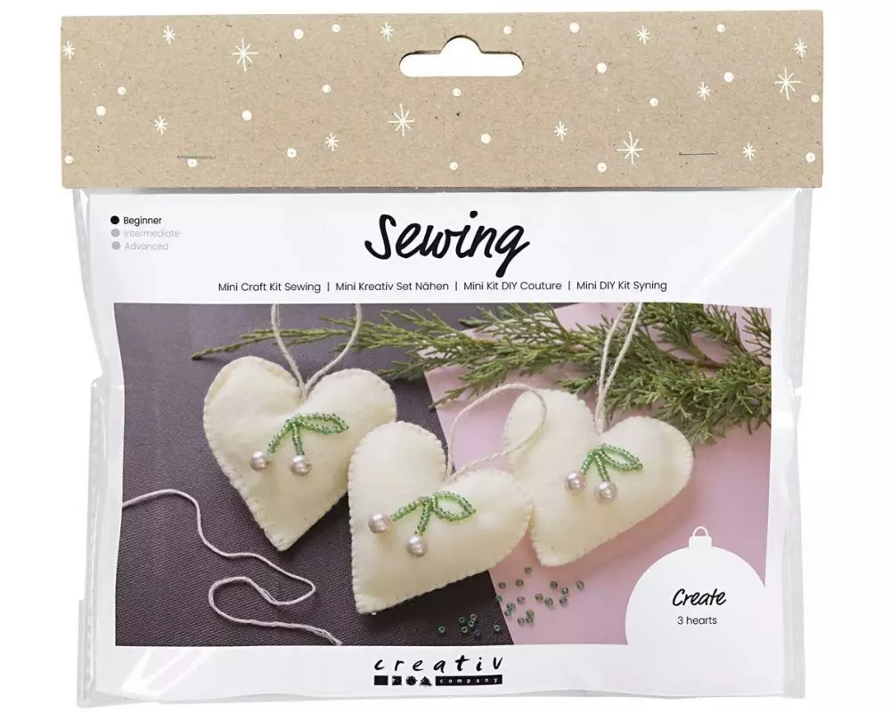 Creativ Company Bastelset Nähen Herzen Herz