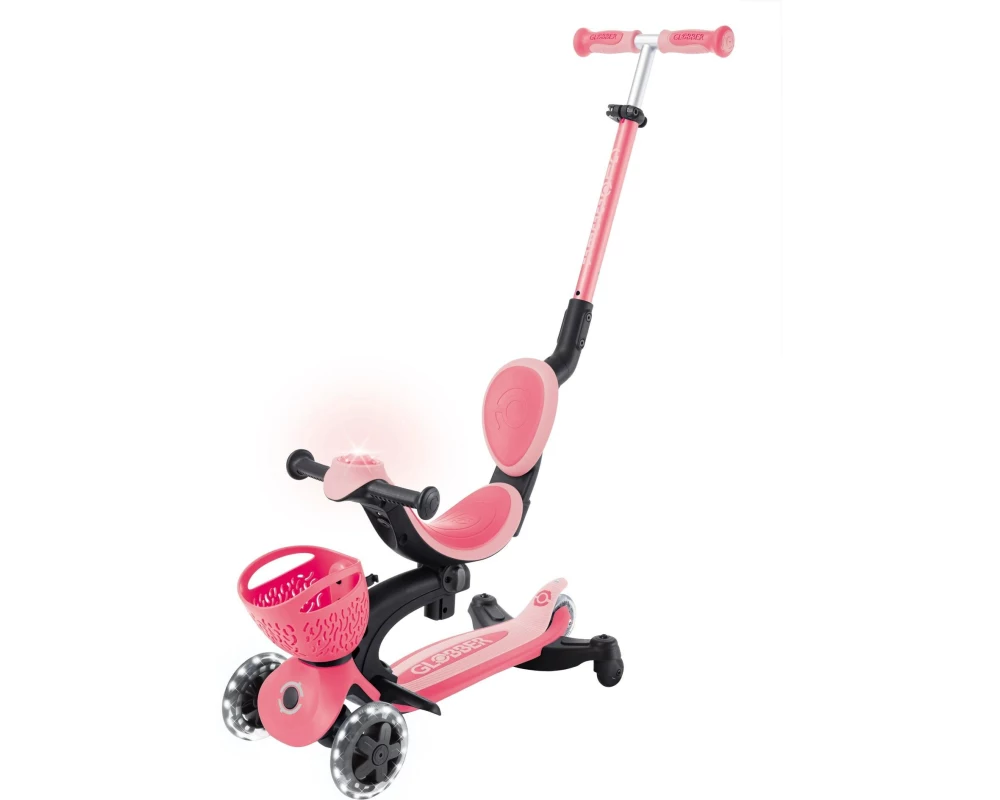 GLOBBER Scooter GO UP Baby Lights 360° Pink