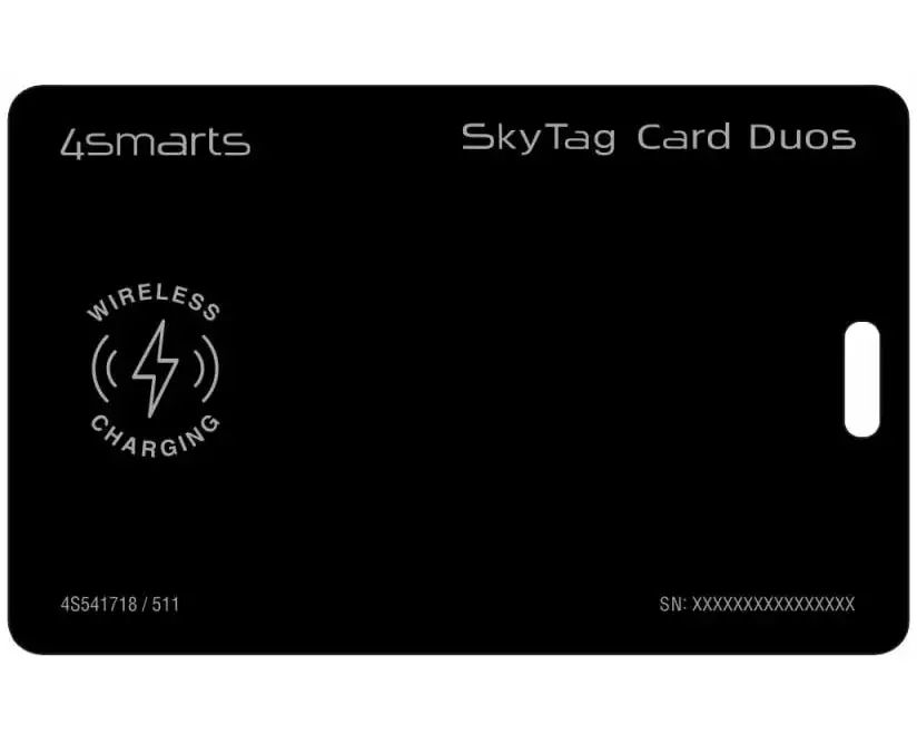 4smarts Standort-Finder SkyTag Card Duos ReCharge Schwarz