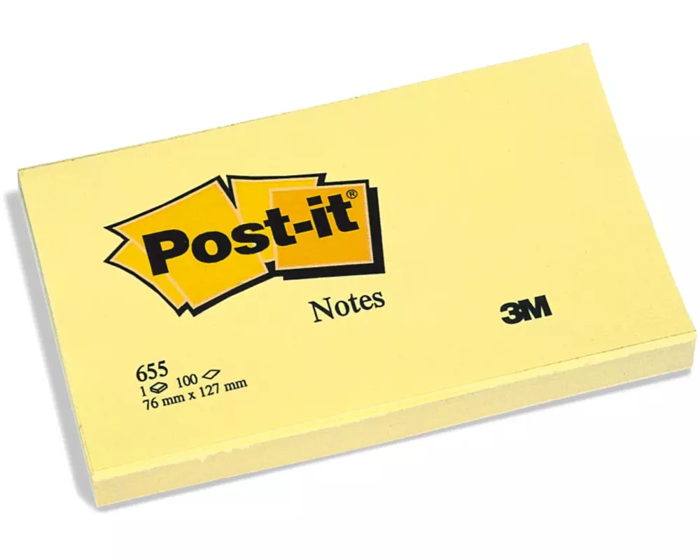 Post-it Notizzettel Post-it 7.6 x 12.7 cm Gelb