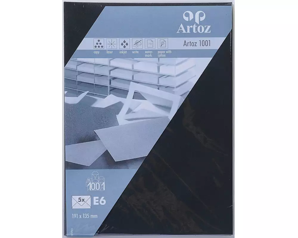 Artoz Couvert 1001, E6, 5 Stück, Schwarz