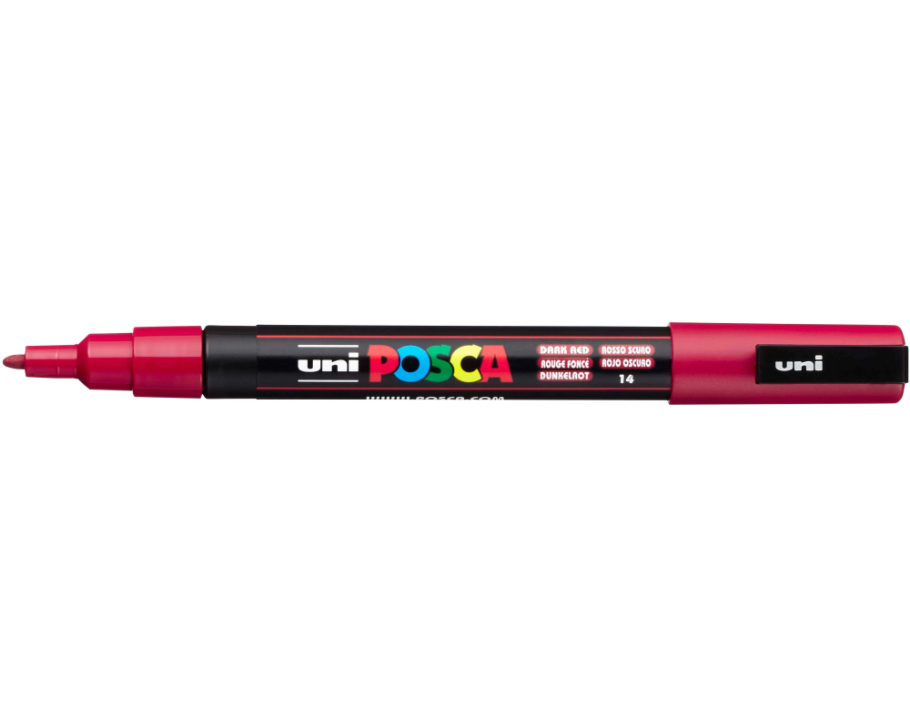 UNI-BALL Posca Marker 0.9-1.3mm PC-3M Dark red dunkelrot
