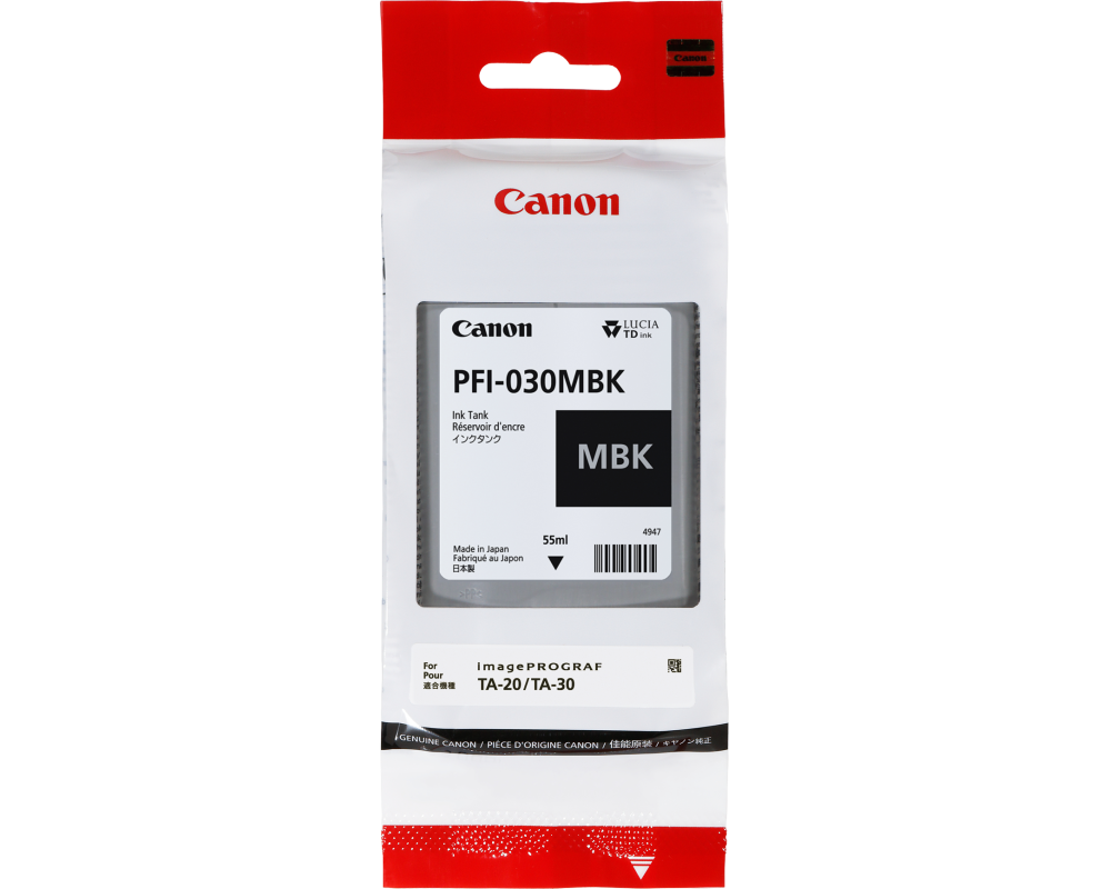 CANON Tintenpatrone matt schwarz PFI030MBK iPF TX-20 55ml