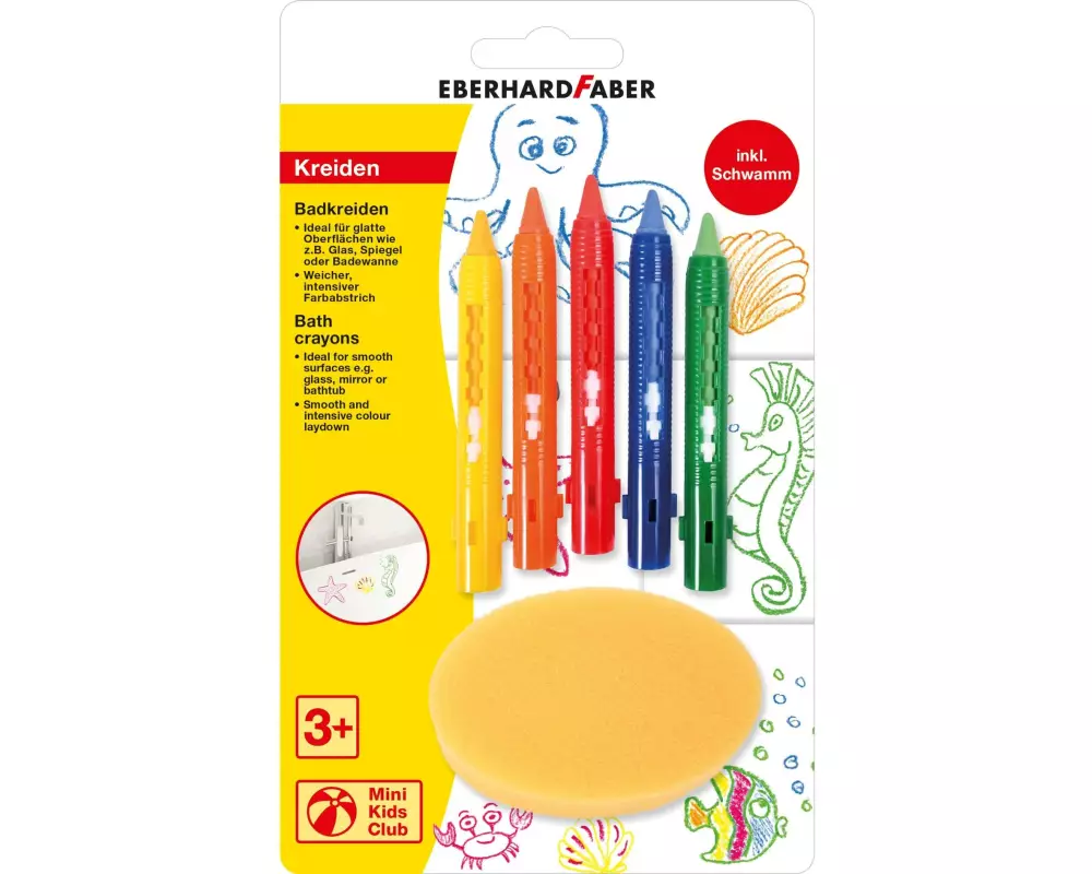 Eberhard Faber Pastellkreide Bad inkl. Schwamm, 5 Stück