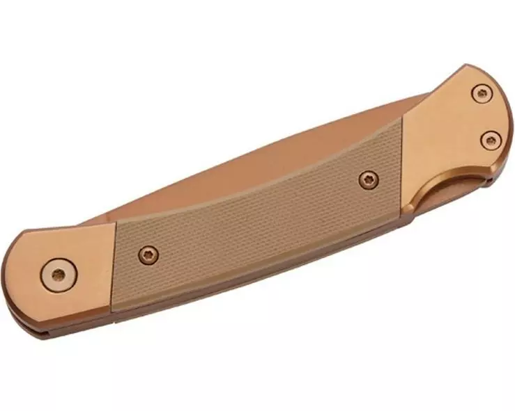Herbertz Taschenmesser Titanbeschichtung Rosengold D2, Medium, Sand