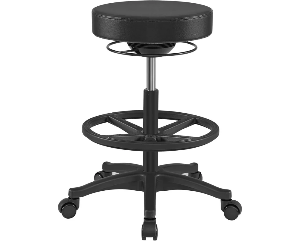 Songmics Hochsitz-Arbeitshocker Schwarz, 81 cm