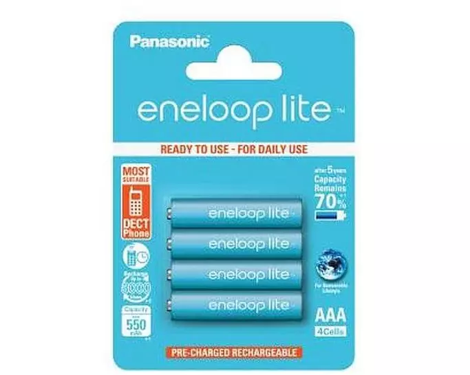 Panasonic Akku Eneloop Lite BK-4LCCE/4BE NiMH AAA 550 mAh, 4 Stück