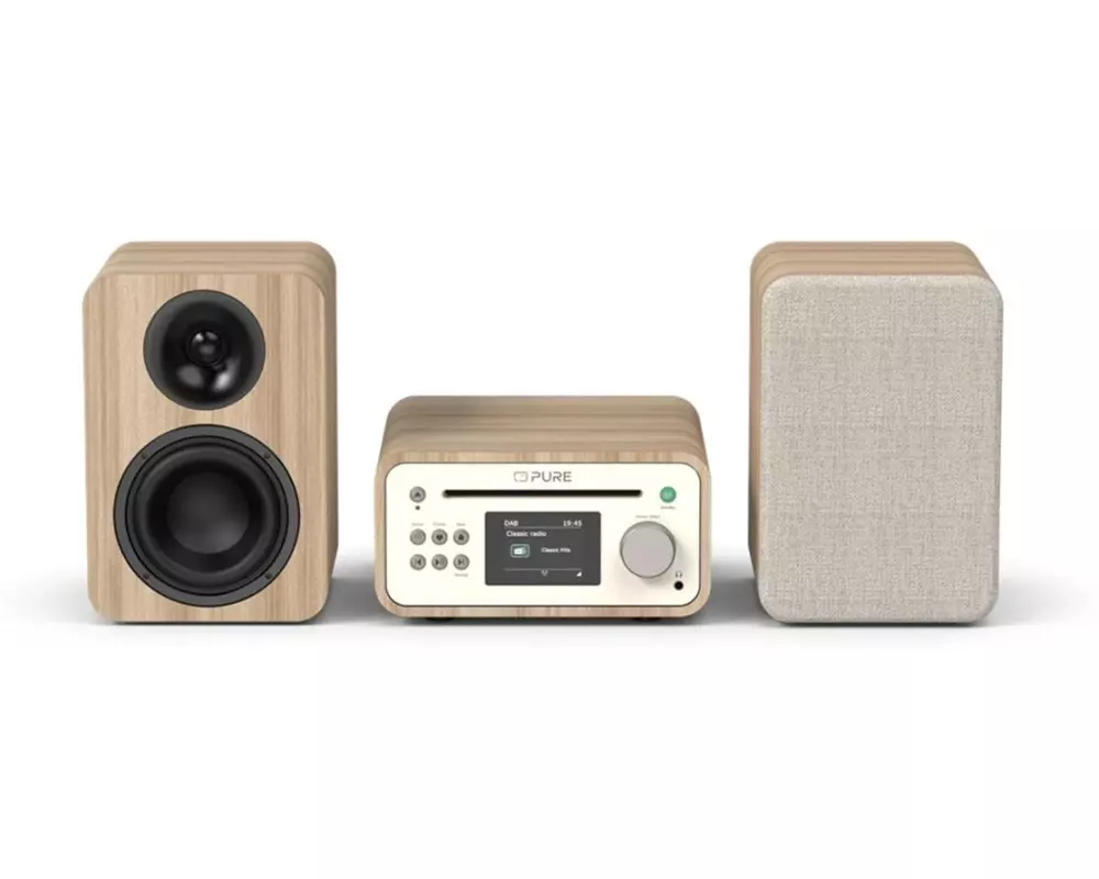 Pure Micro-HiFi Anlage Classic Stereo Mini Eiche