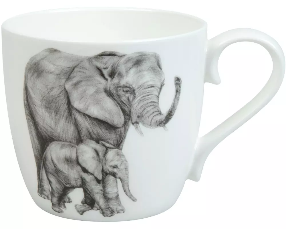 Könitz Universaltasse Amazing Animals Elefants 450 ml, Weiss