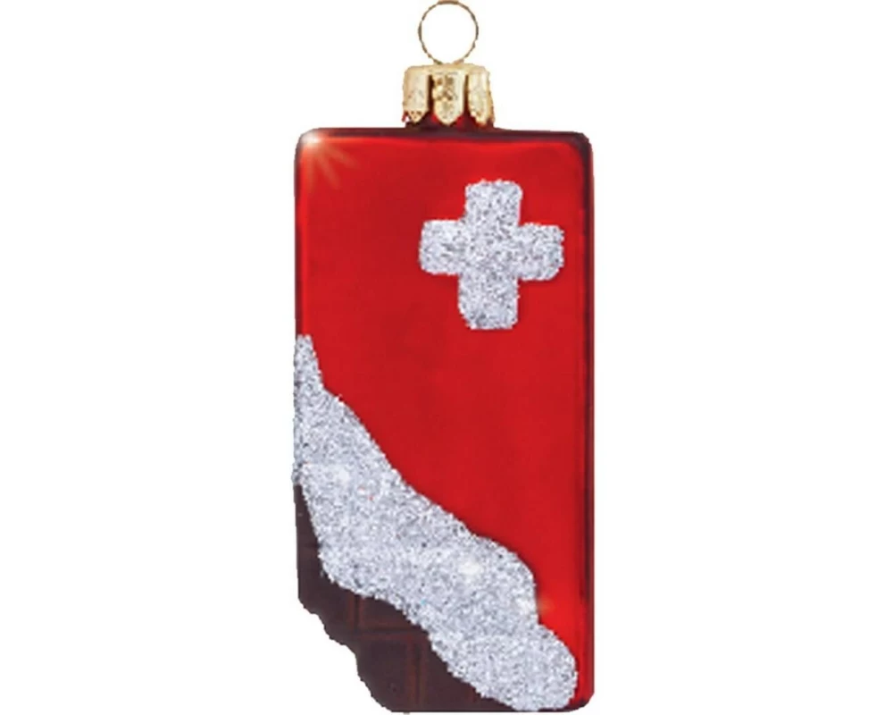 creanorm Weihnachtskugel Schweizer Schokolade Mehrfarbig