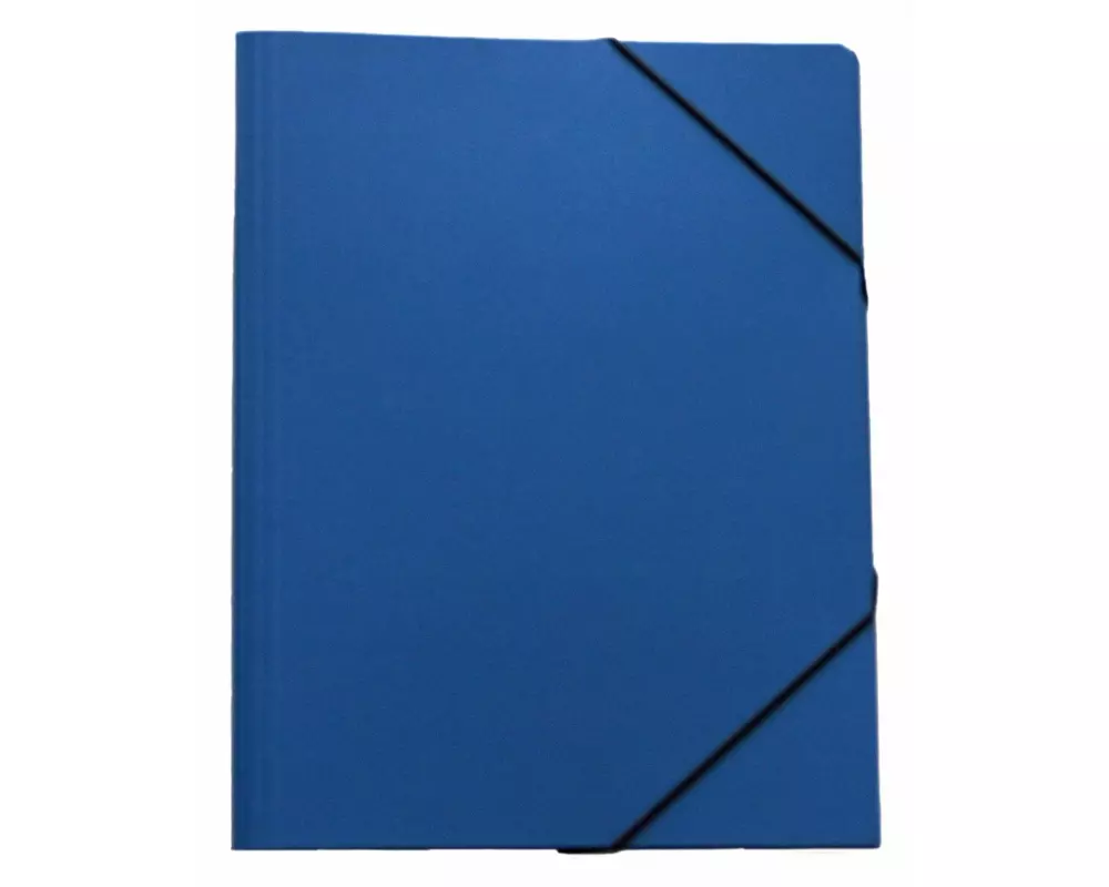EROLA Gummibandmappe Pressspan A4 Blau, 1 Stück