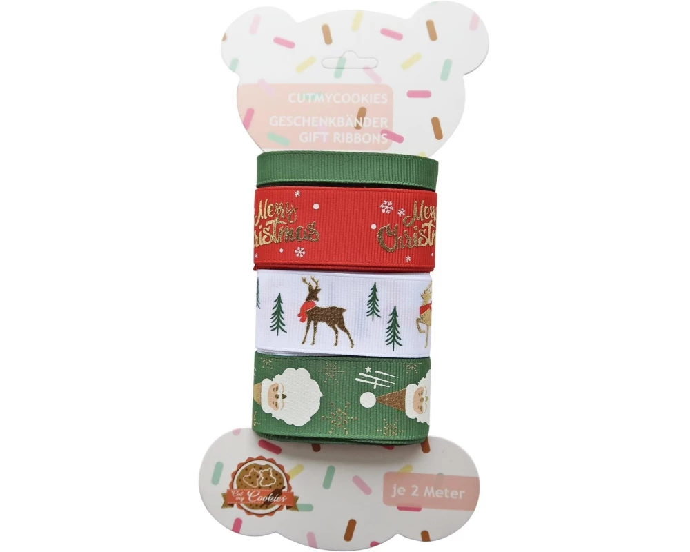 BackshopSchweiz Geschenkband Let it Snow 4 Bänder