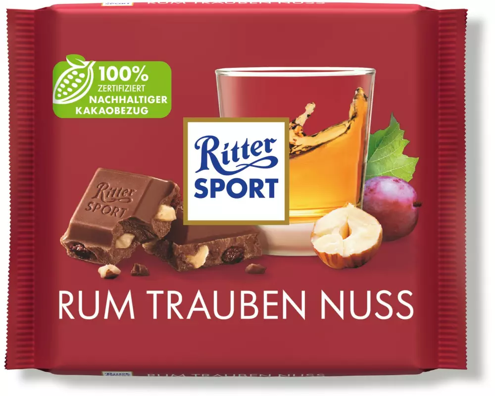 Ritter Sport Rum Trauben Nuss 100 g