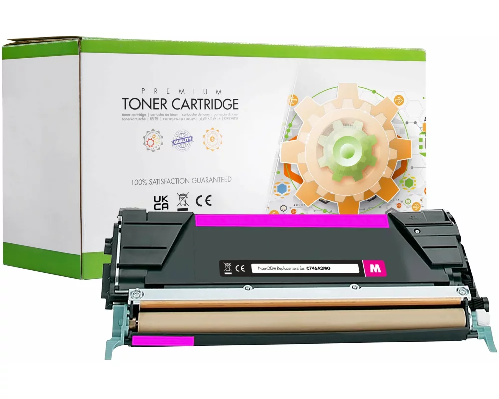 STATIC Toner cartridge compatible with Lexmark C746A1MG magenta remanufactured 7.000 pages