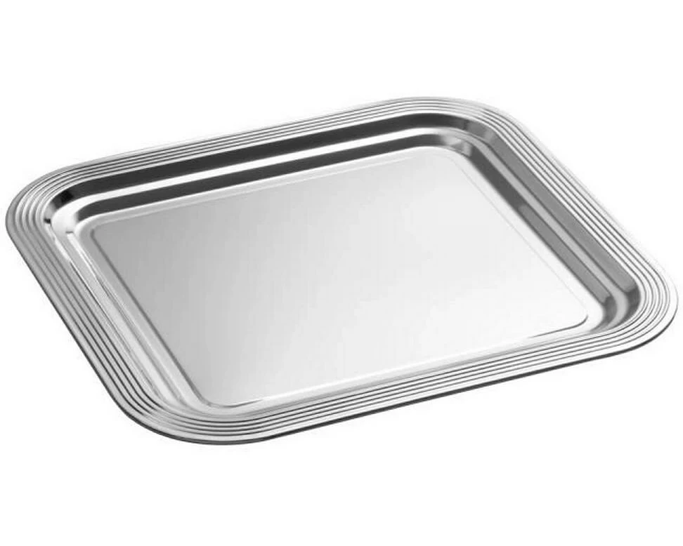 APS Servierplatte Classic 35.4 x 32.5 x 1.5 cm, Silber