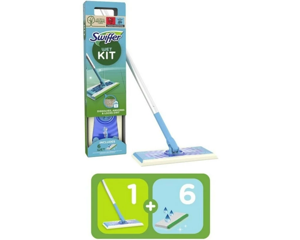 Swiffer Hartbodenreiniger Sweeper Floor Starter Kit Blau/Weiss