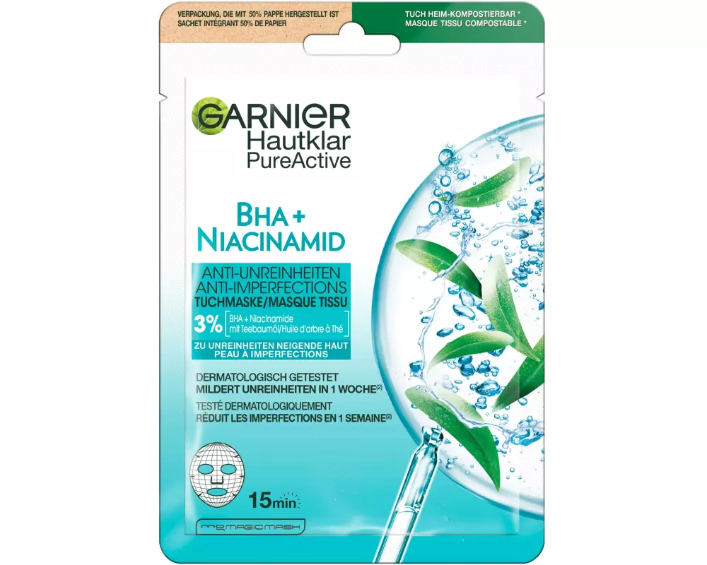 Garnier Tuchmaske BHA Niacinamide 1 Stück