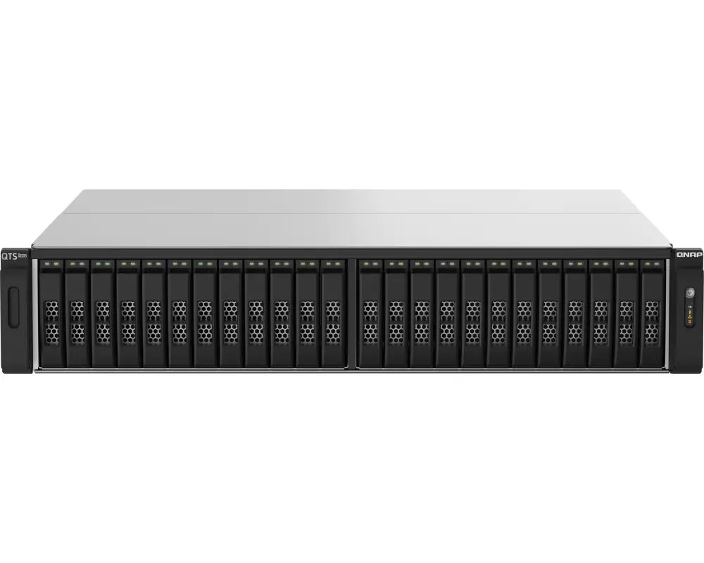 QNAP TS-h2490FU NAS Rack (2U) EPYC 7302P 128 GB DDR4 0 TB QuTS hero Schwarz, Grau