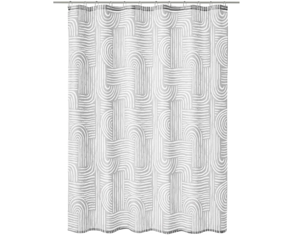 Kleine Wolke Duschvorhang Linja 180 x 200 cm, Grau