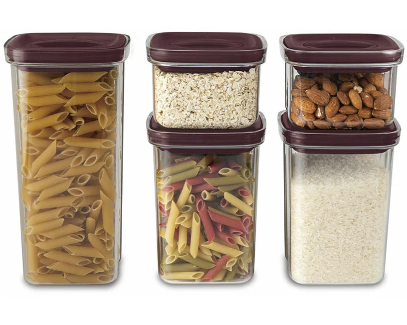 Berlinger Haus 10-teiliges Vorratsdosenset matt bordeaux Leonardo Collection