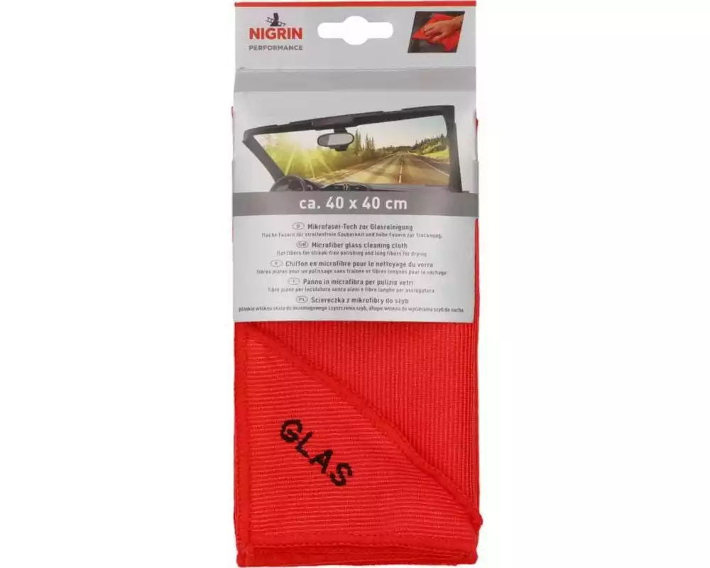 NIGRIN Mikrofaser-Tuch Glas 1 Stück