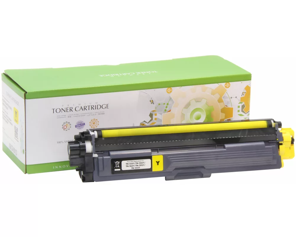 STATIC Toner cartridge compatible with Brother TN-221Y/TN-225Y/TN-245Y yellow remanufactured 2.200 pages