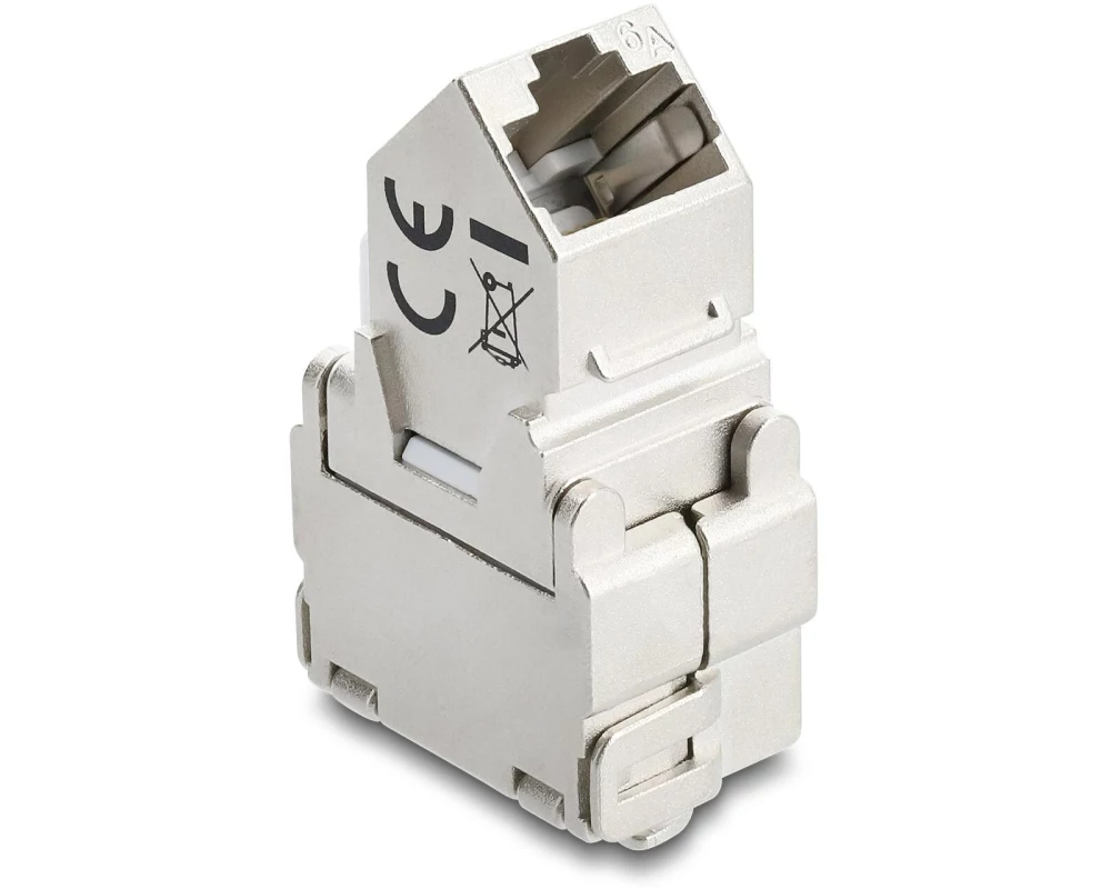 Delock Keystone-Modul RJ45 Buchse zu LSA Cat.6A 45° gewinkelt