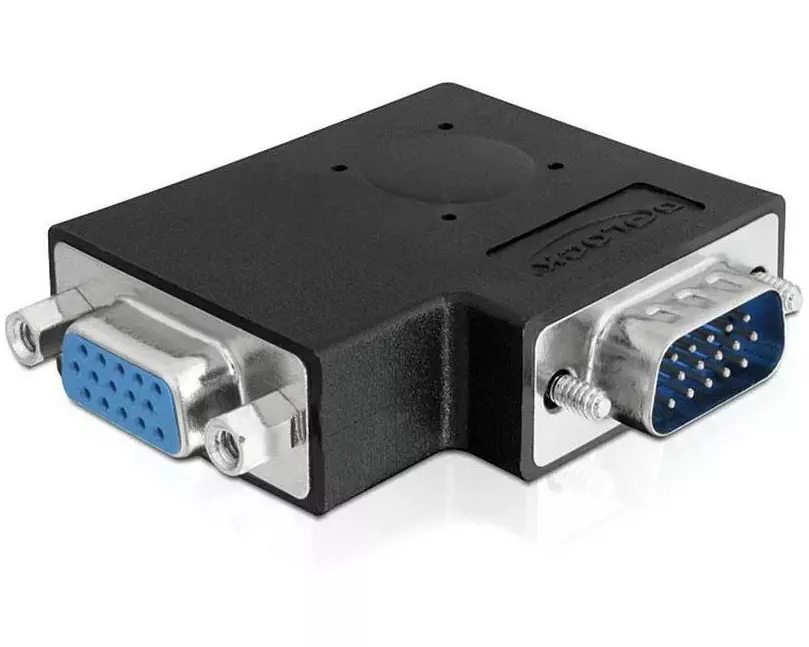 Delock Winkeladapter 90°, VGA - VGA, (m-f) seitlich gewinkelt
