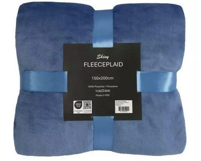 Flair Decke Shiny 150 x 200 cm, Stahlblau