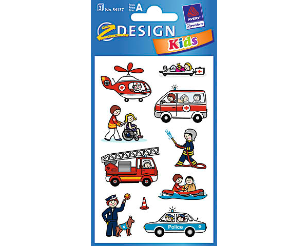 Z-DESIGN Sticker Kids 54137 Rettung 3 Stück