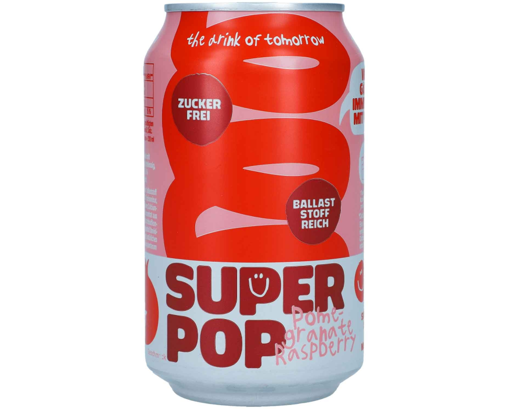SUPER POP Pomegranate-Raspberry UB96902 33cl, 24 Stk.
