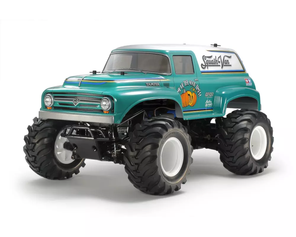 Tamiya Monster Truck Squash Van GF-02 4WD Türkis, Bausatz, 1:10