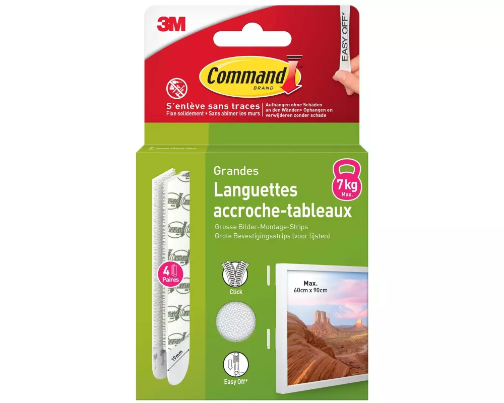 Command Klebepad Command L, 4 Set Weiss