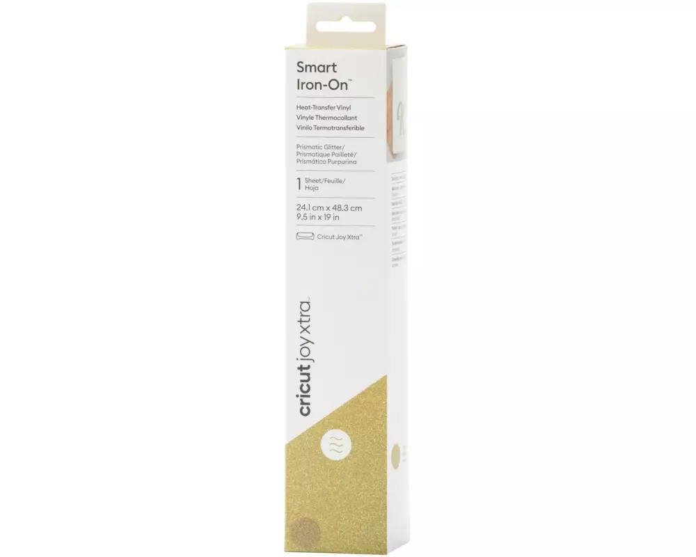 Cricut Aufbügelfolie Joy Xtra Smart 24.1 x 48.3 cm, Gold Glitzer