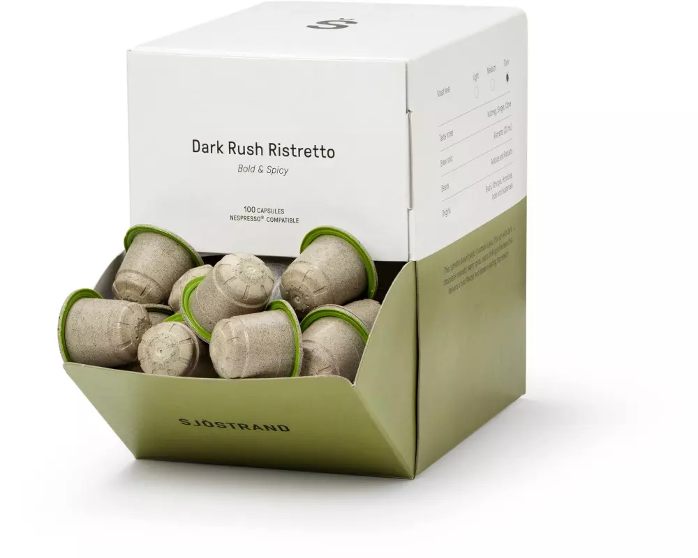 Sjöstrand Kaffeekapseln Dark Rush Ristretto 100 Stück